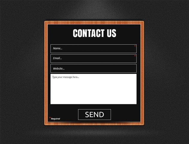 Contact Us form design