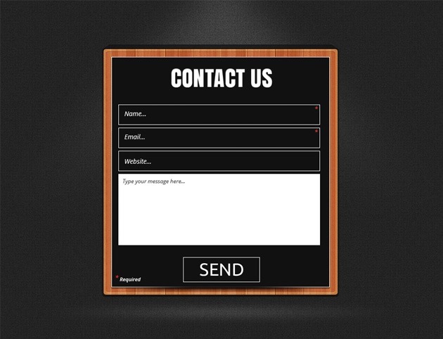 Contact Us form design