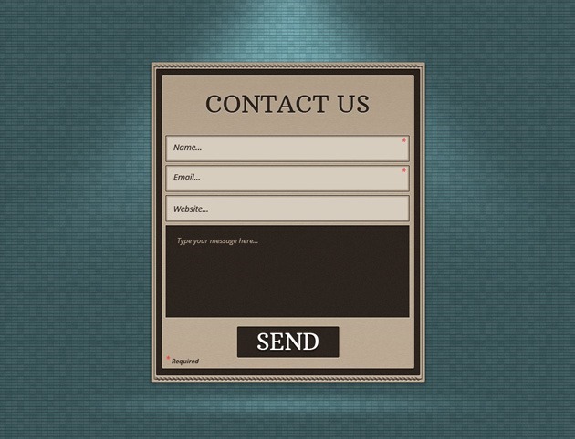Contact Us form template