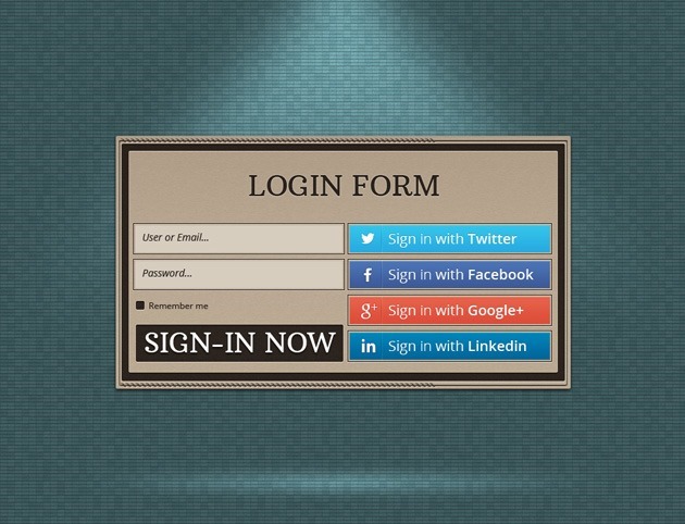 Login form template
