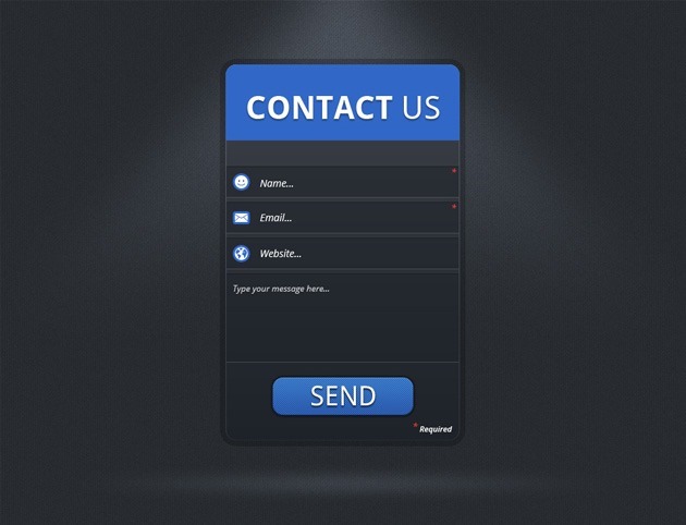 simple Contact Us form template