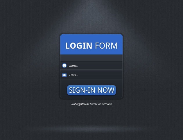 simple Login form PSD template