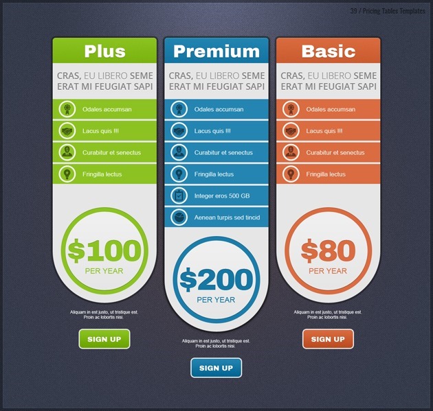 web pricing table template web pricing table template