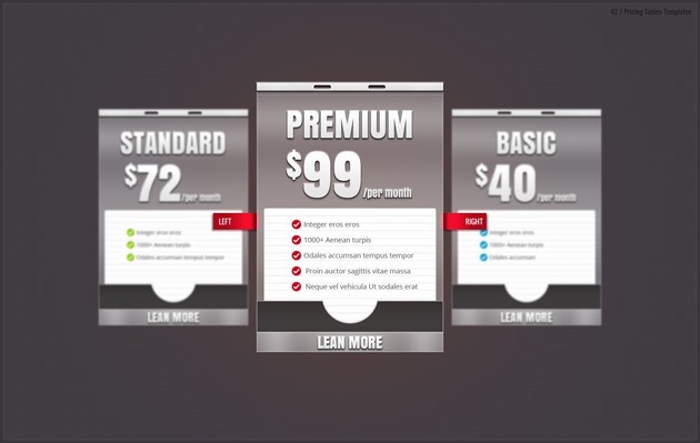 web pricing list free