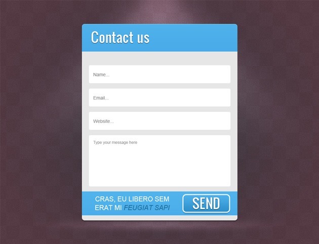  Blue Contact form