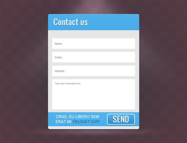  Blue Contact form
