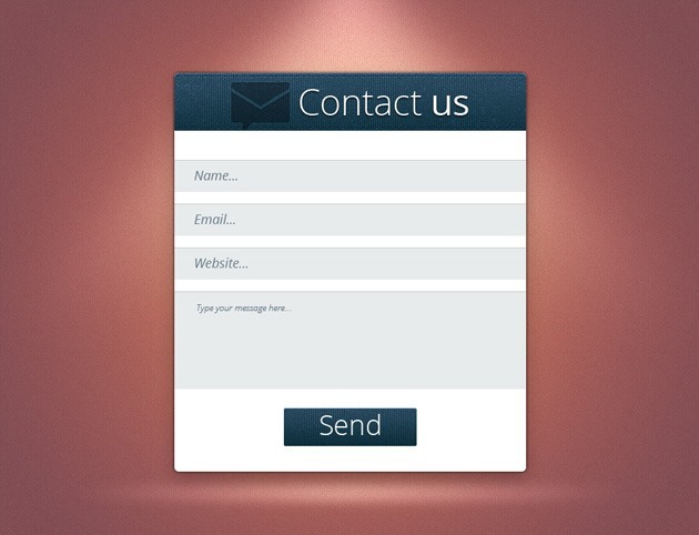 Contact form PSD