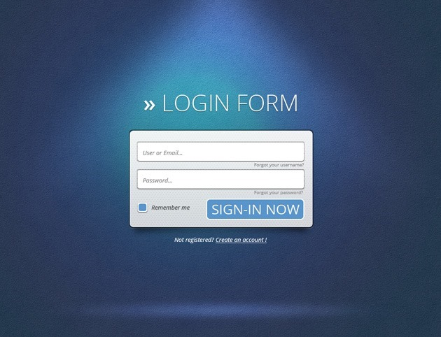 Cool Login form PSD