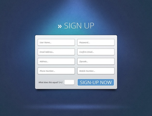 Cool Sign up form