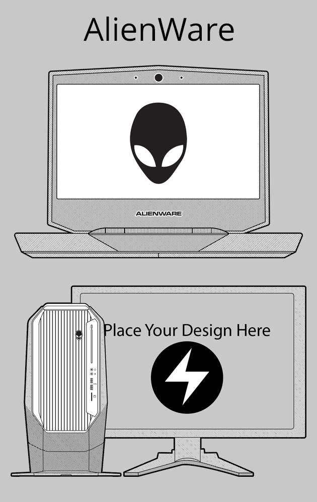Dell Alienware Gaming PC Mockup - Mockup Daddy