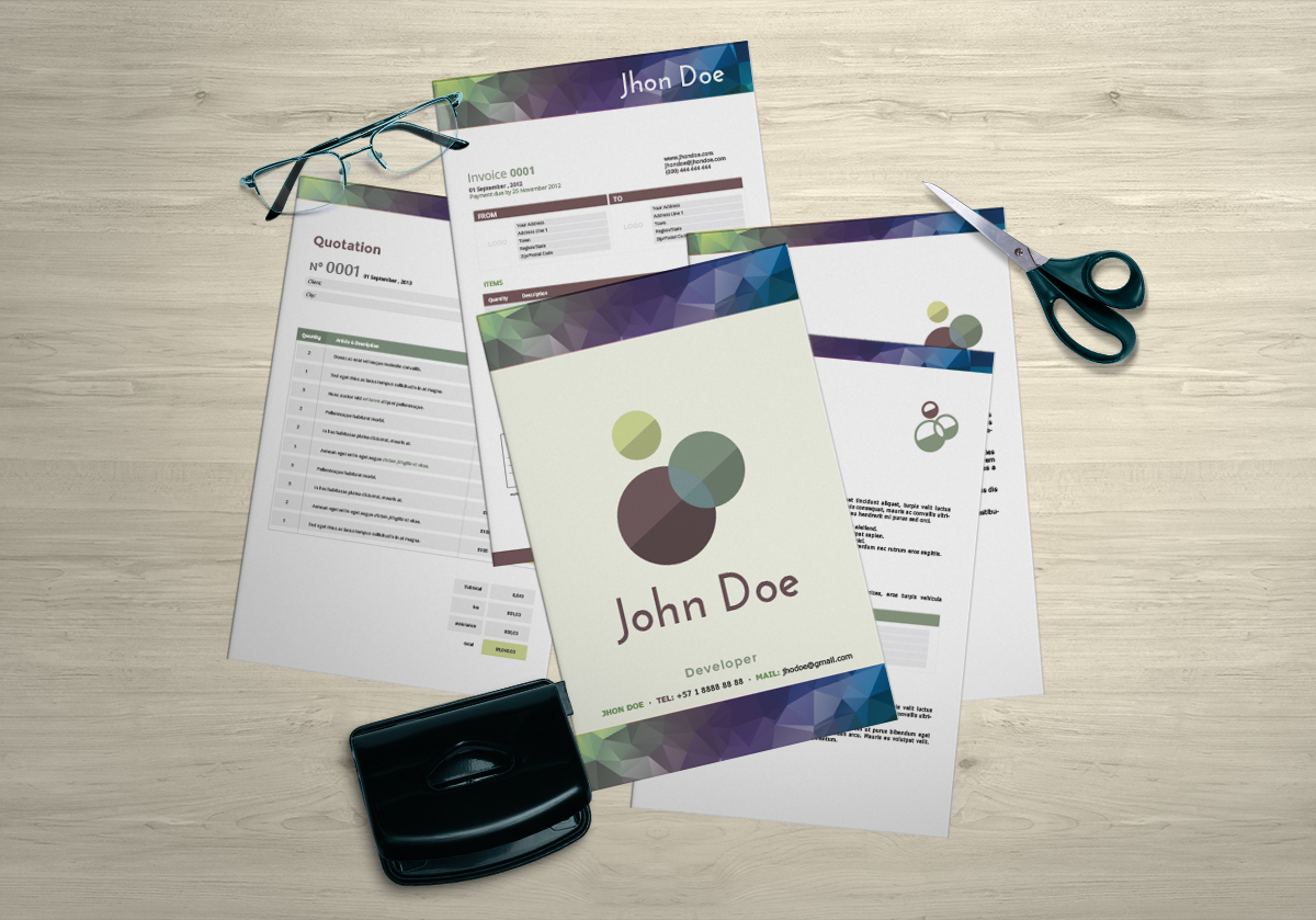 Download Branding Mockup Templates For Stationery 50 Items Designshock Shockfamily PSD Mockup Templates