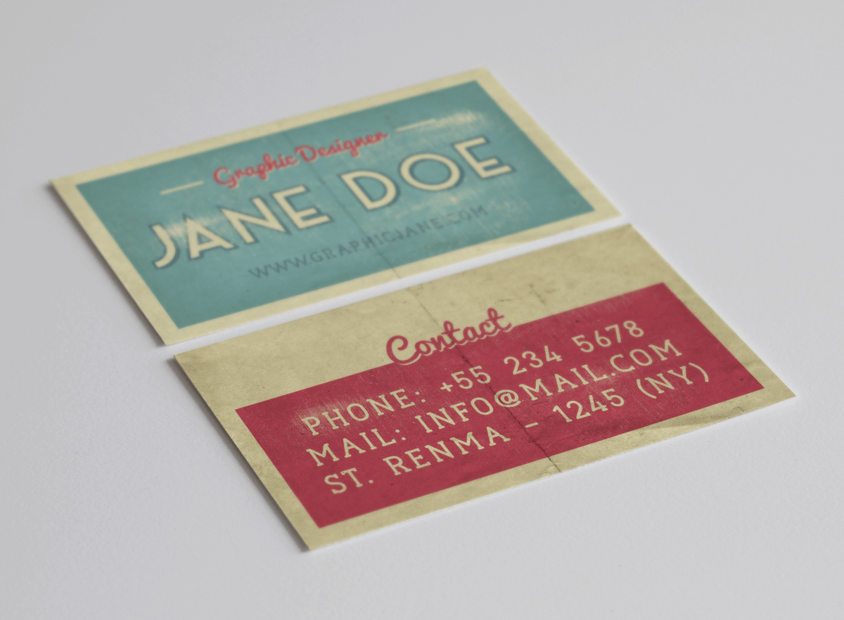 business-card-vintage-girl