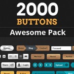 The most impressive button pack ever: 2000 buttons, 100 design styles, 7 color variations