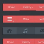 Flat GUI: Spectacular set with more than 500 elements, 30 different colors and 100 vector icons, in ...