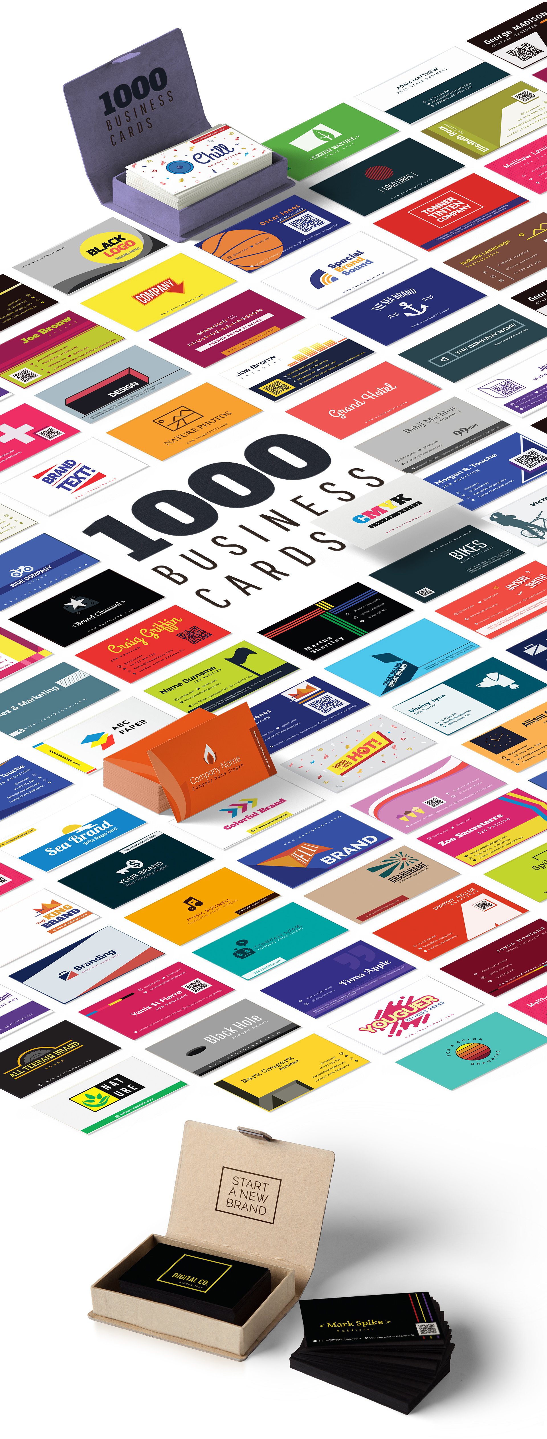 1000 Business Card Templates Pack Designshock Shockfamily