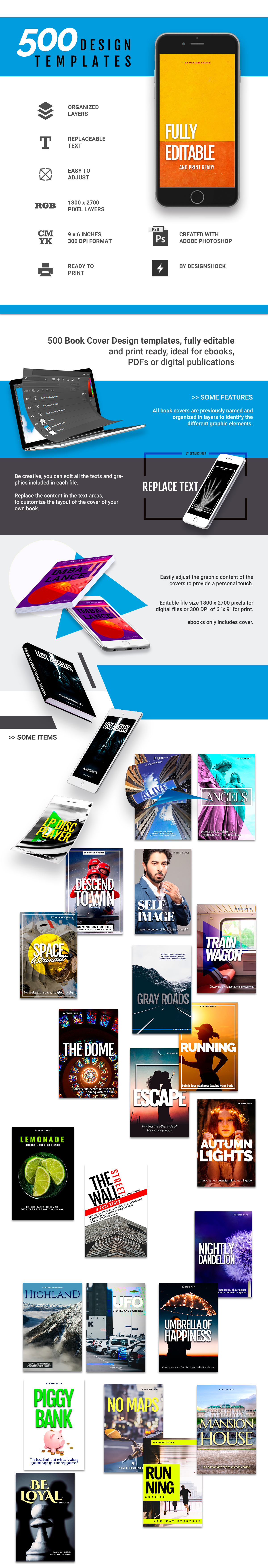 500 Book Cover Templates